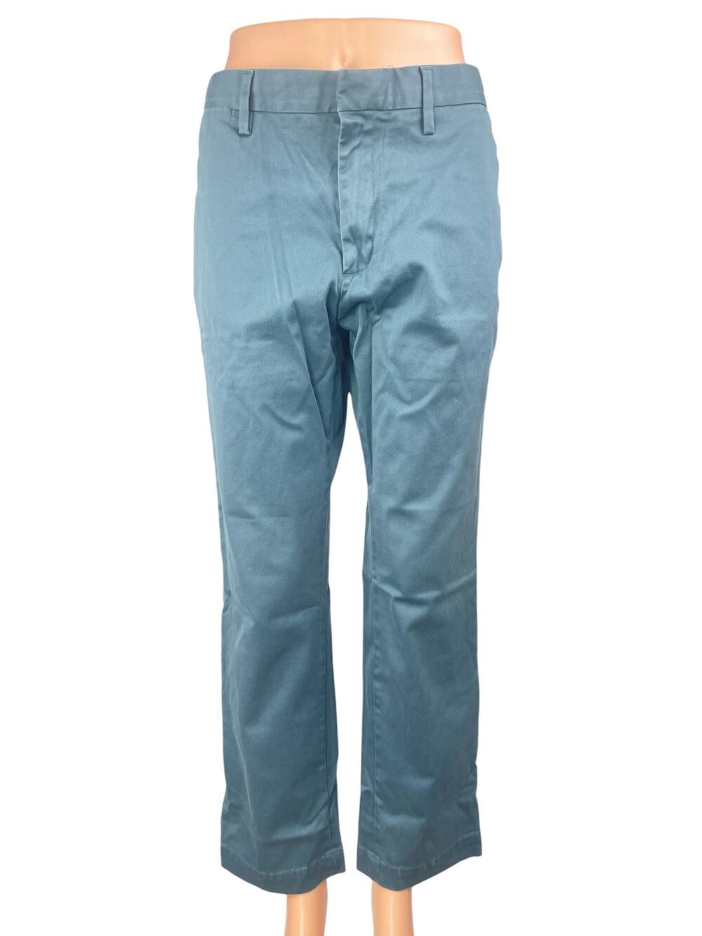 Banana Republic Aiden Blue High Rise Slim Fit Straight Trouser Chino Pants 32x30
